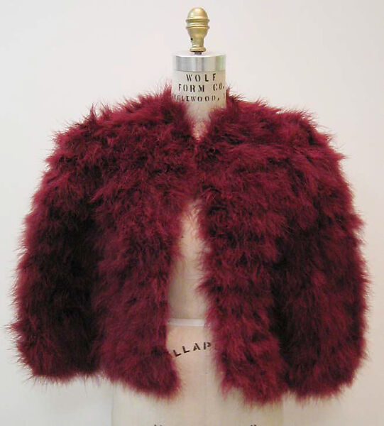Jacket, Yves Saint Laurent (French, founded 1961), feathers, French 