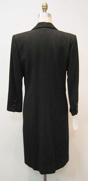 Dress, Yves Saint Laurent (French, founded 1961), wool, silk, jet, French
