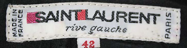 Dress, Yves Saint Laurent (French, founded 1961), wool, silk, jet, French