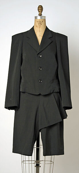 Suit, Comme des Garçons (Japanese, founded 1969), wool/linen blend, Japanese 