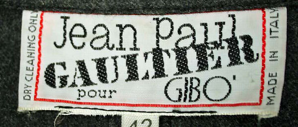 Dress, Jean Paul Gaultier (French, born 1952), wool, cotton, French