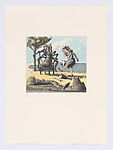 Little Miss Muffet II, from "Nursery Rhymes", Paula Rego  British, Hand-colored etching and aquatint