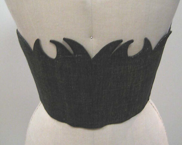 Bustier, Romeo Gigli (Italian, born 1949), synthetic fiber, silk, metal (brass), Italian