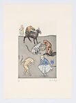 Old Mother Hubbard II, from "Nursery Rhymes", Paula Rego  British, Hand-colored etching and aquatint