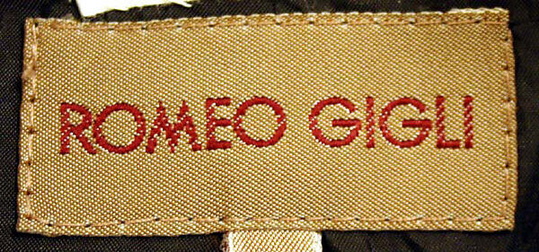 Suit, Romeo Gigli (Italian, born 1949), (a,b) nylon/acetate/spandex; (c) linen, feathers, Italian
