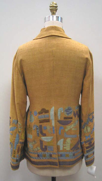 Blazer, Romeo Gigli (Italian, born 1949), silk, plastic, Italian