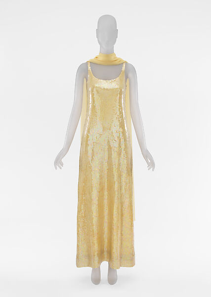 Evening ensemble, Halston (American, Des Moines, Iowa 1932–1990 San Francisco, California), silk, synthetic, American 