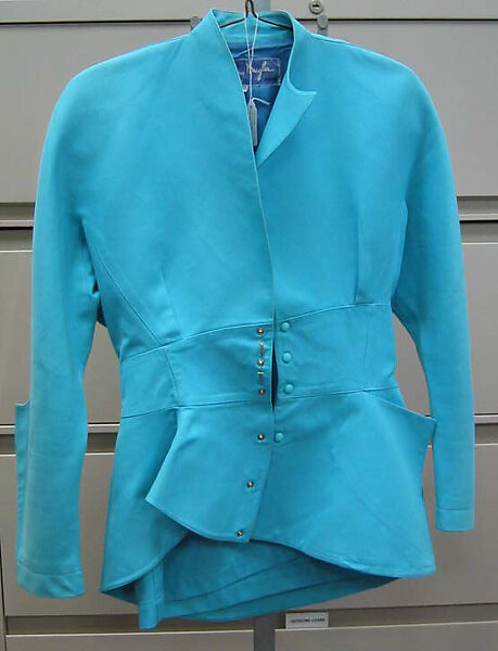 Suit, Mugler (French, founded 1974), a,b) cotton, French