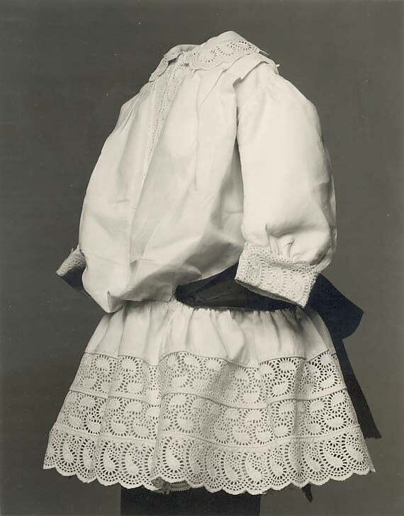 Dress, cotton, silk, probably American