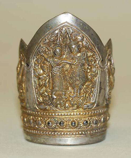 Dance ensemble, silk, metallic thread, metal, Thailand