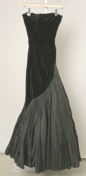 Evening dress, Jacques Fath (French, 1912–1954), silk, nylon, French 