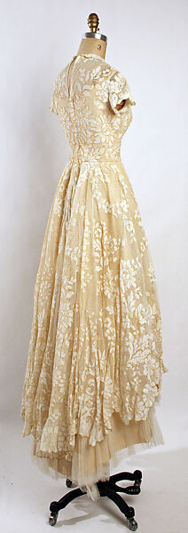 Wedding ensemble, Gaston of Murray Hamburger, silk, American