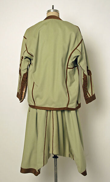 Man's Ensemble, Wool, leather, cotton, metal