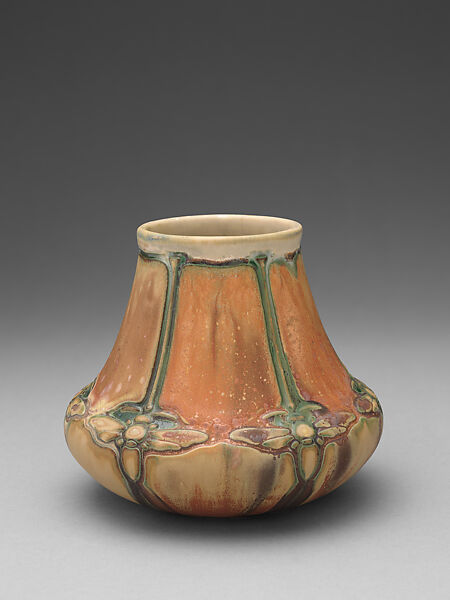 Vase with moths, Adelaide Alsop Robineau (American, Middletown, Connecticut, 1865–1929 Syracuse, New York), Porcelain, American