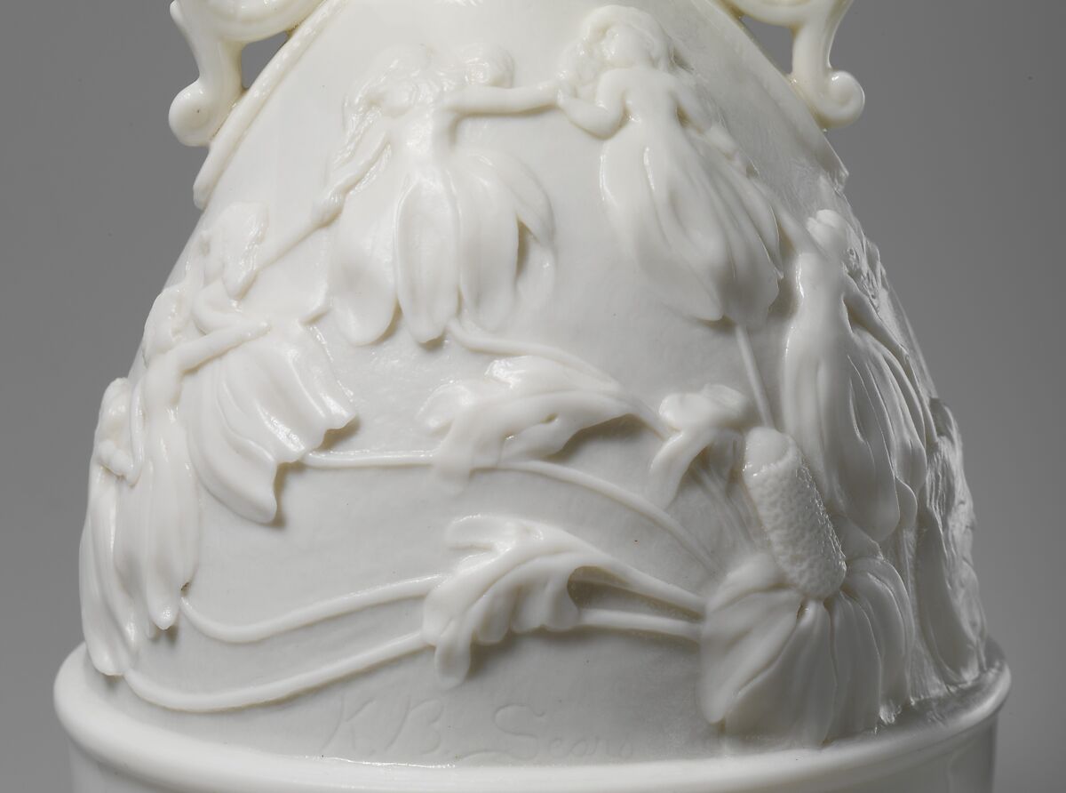 Vase, Designed by Kate B. Sears (active 1891–1893), Porcelain, American