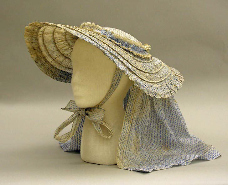 Sunbonnet, cotton, metal, American or European 