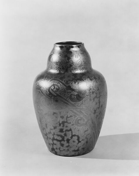 Vase, Designed by Jacques Sicard (1865–1923), Earthenware, American