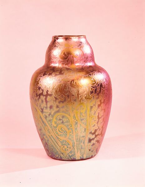 Vase, Designed by Jacques Sicard (1865–1923), Earthenware, American