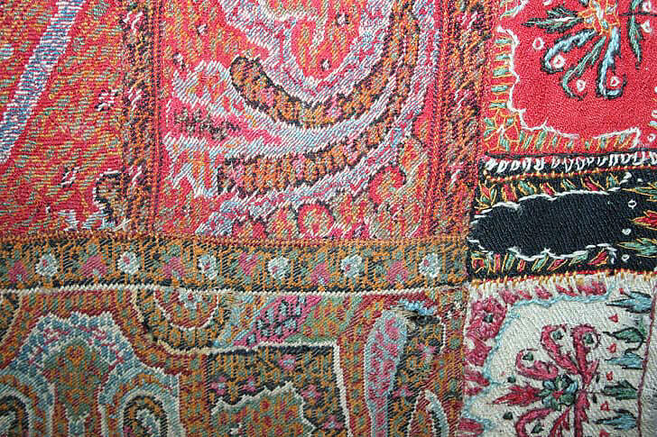 Shawl, wool, Indian (Kashmiri)