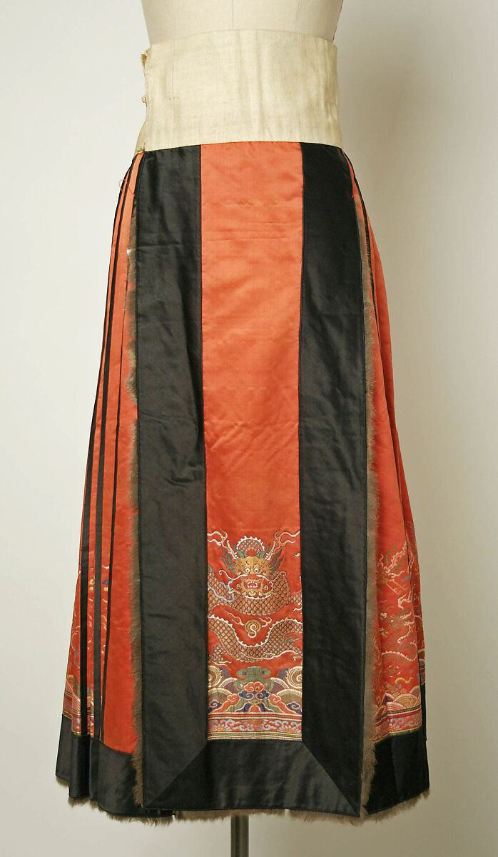 Skirt, Silk, bast fiber, fur, China 