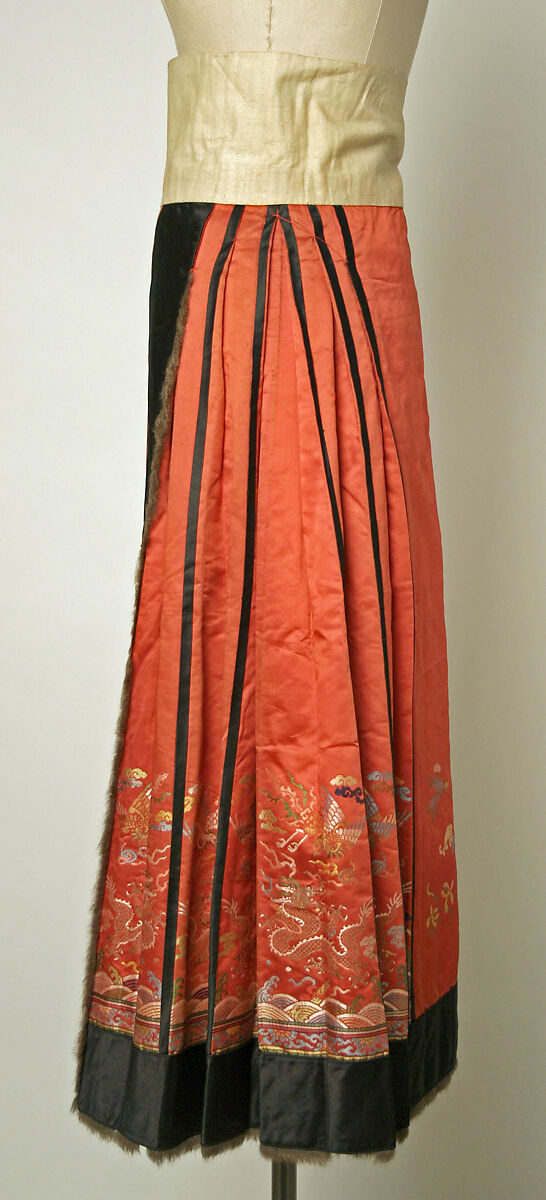 Skirt, Silk, bast fiber, fur, China