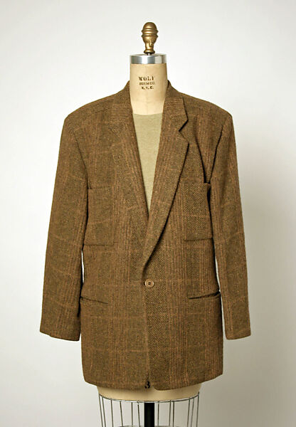 Ensemble, Giorgio Armani (Italian, founded 1974), wool, cotton, Italian 