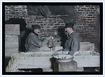 V. Compteur et Mireur d'oeufs aux Halles - Paris, Paul Géniaux  French, Gelatin silver transparency on glass with applied color