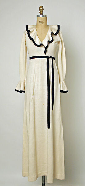 Evening dress, Adolfo (American, born Cuba, Cárdenas 1923–2021 New York), synthetic fiber, American 