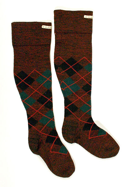 Ensemble, (a, b) silk, metal
(c) wool, silk
(e, g, h) wool
(f) leather, metal, hair
(i) silk
(k) silk, metal, feather
(m, n) metal, Scottish