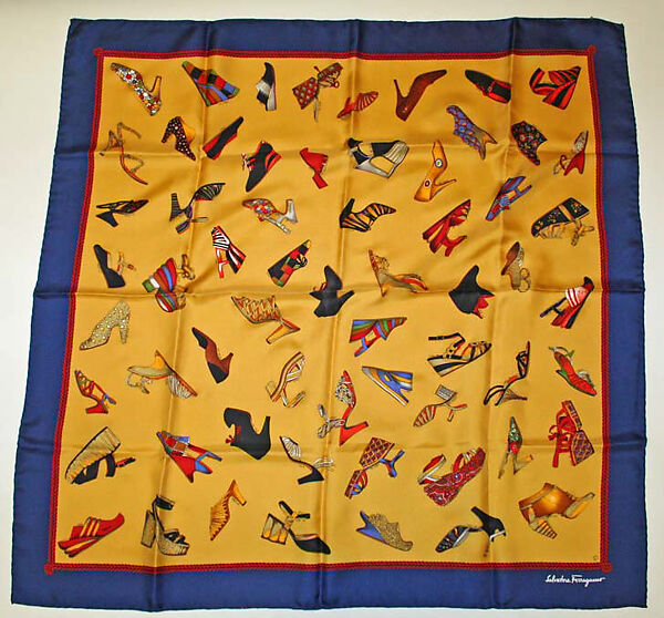 Scarf, Salvatore Ferragamo (Italian, founded 1929), silk, Italian 