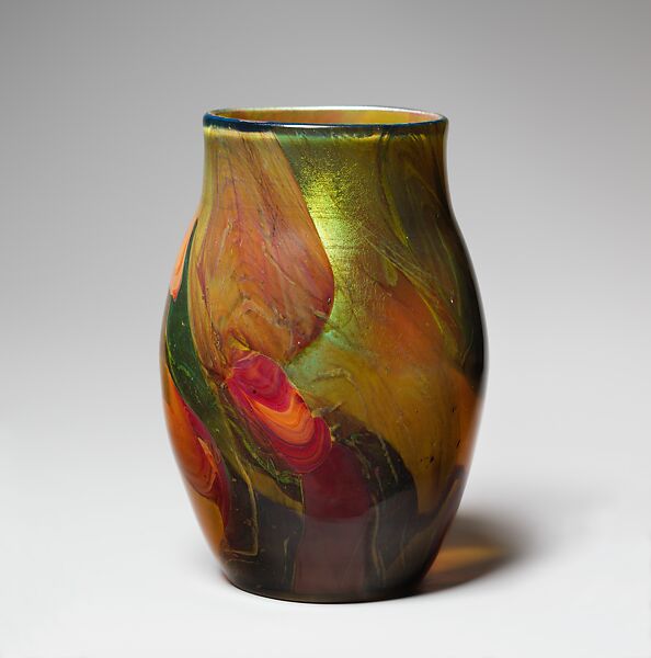 Vase, Designed by Louis C. Tiffany (American, New York 1848–1933 New York), Favrile glass, American 