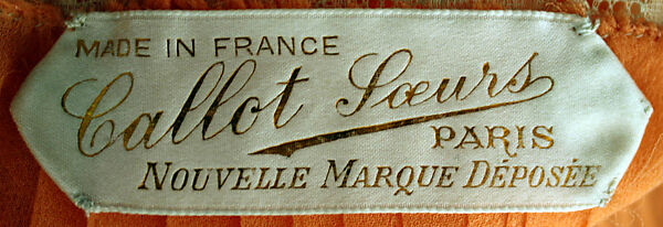 Slip, Callot Soeurs (French, active 1895–1937), silk, cotton, French