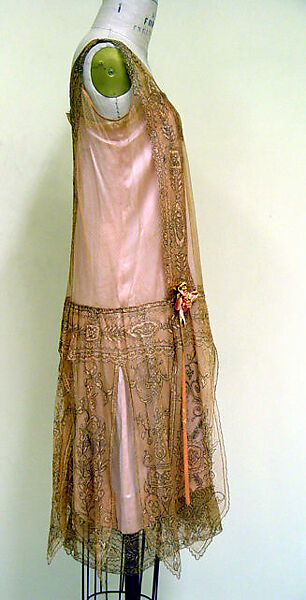 Evening dress, Callot Soeurs (French, active 1895–1937), silk, metal, French