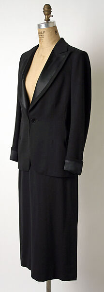 Tuxedo, (a, b) wool, silk
(c) plastic, American