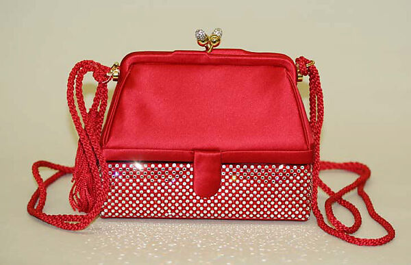 Evening purse, Judith Leiber (American, born Hungary, Budapest 1921–2018 Springs, New York), silk, metal, glass, American