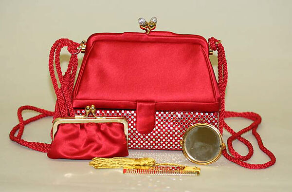 Evening purse, Judith Leiber (American, born Hungary, Budapest 1921–2018 Springs, New York), silk, metal, glass, American 