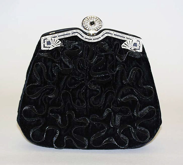 Evening bag, Judith Leiber (American, born Hungary, Budapest 1921–2018 Springs, New York), velvet, metal, marcasite, satin, American