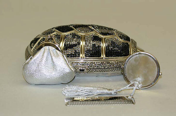 Evening bag, Judith Leiber (American, born Hungary, Budapest 1921–2018 Springs, New York), metal, glass, leather, American 