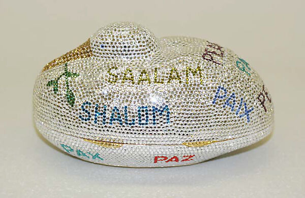 "Peace", Judith Leiber (American, born Hungary, Budapest 1921–2018 Springs, New York), metal, glass, leather, American