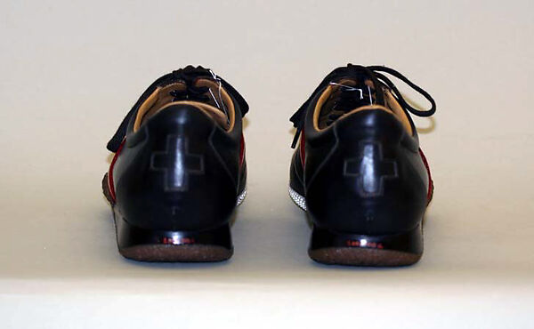 Ensemble, Sandra Kuratle (Swiss, born 1966) for, a,b) cotton; c,d) leather, rubber, cotton, Swiss