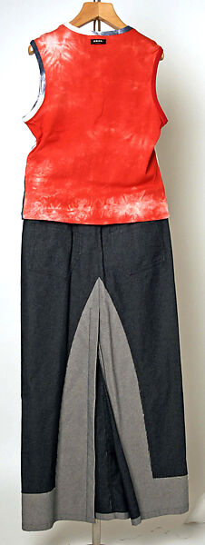 Ensemble, Sandra Kuratle (Swiss, born 1966) for, a,b) cotton; c,d) leather, rubber, cotton, Swiss