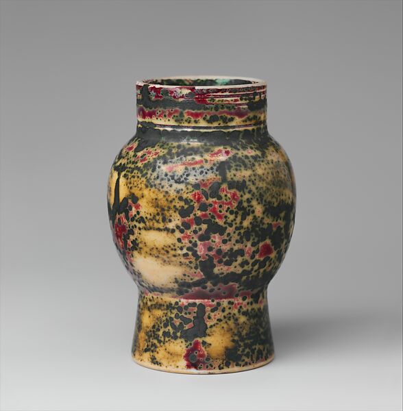 Vase, Designed by Louis C. Tiffany (American, New York 1848–1933 New York), Porcelaneous earthenware, American 