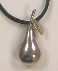 "Pear Bell", Terry Mayer (American), a) sterling silver; b) acrylic,cotton, American 