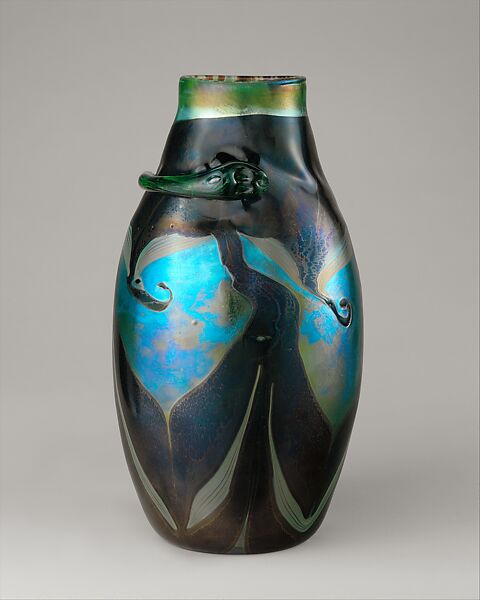 Vase, Designed by Louis C. Tiffany (American, New York 1848–1933 New York), Favrile glass, American 