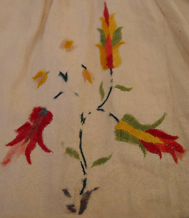 Dress, linen, wool, American