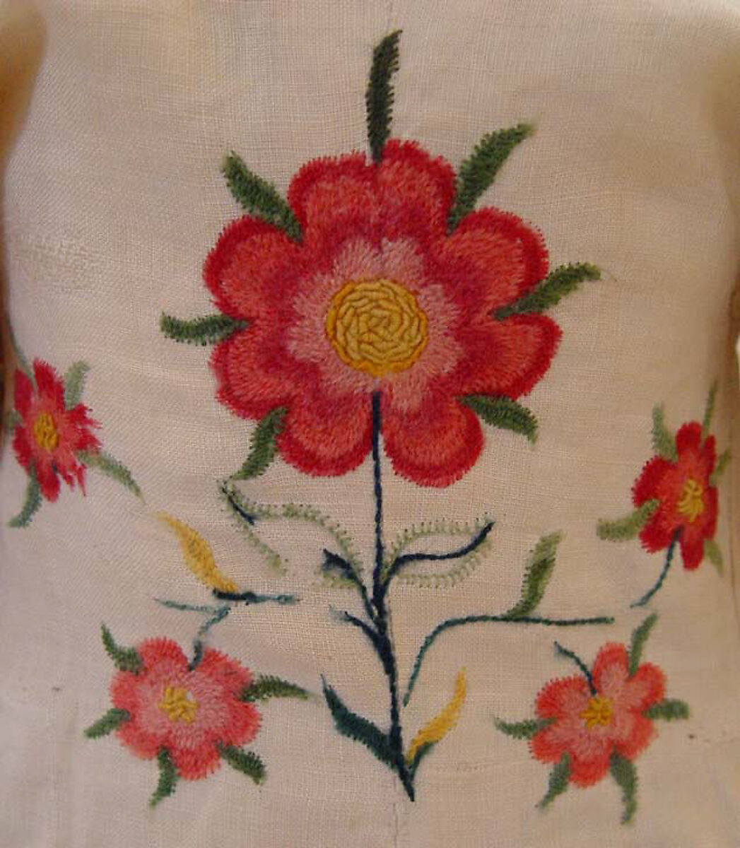 Dress, linen, wool, American