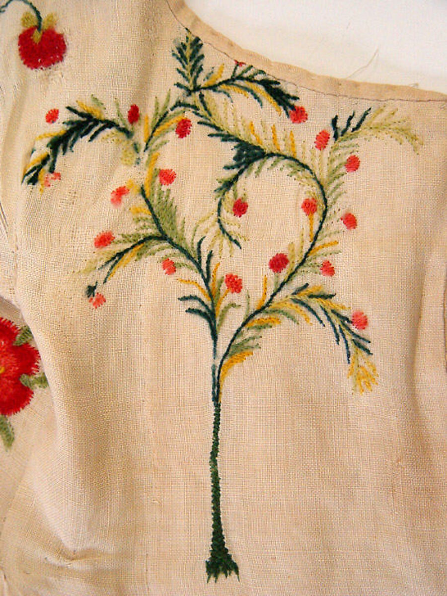 Dress, linen, wool, American