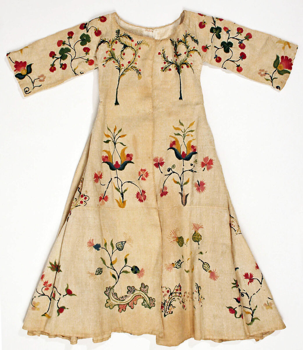 Dress, linen, wool, American