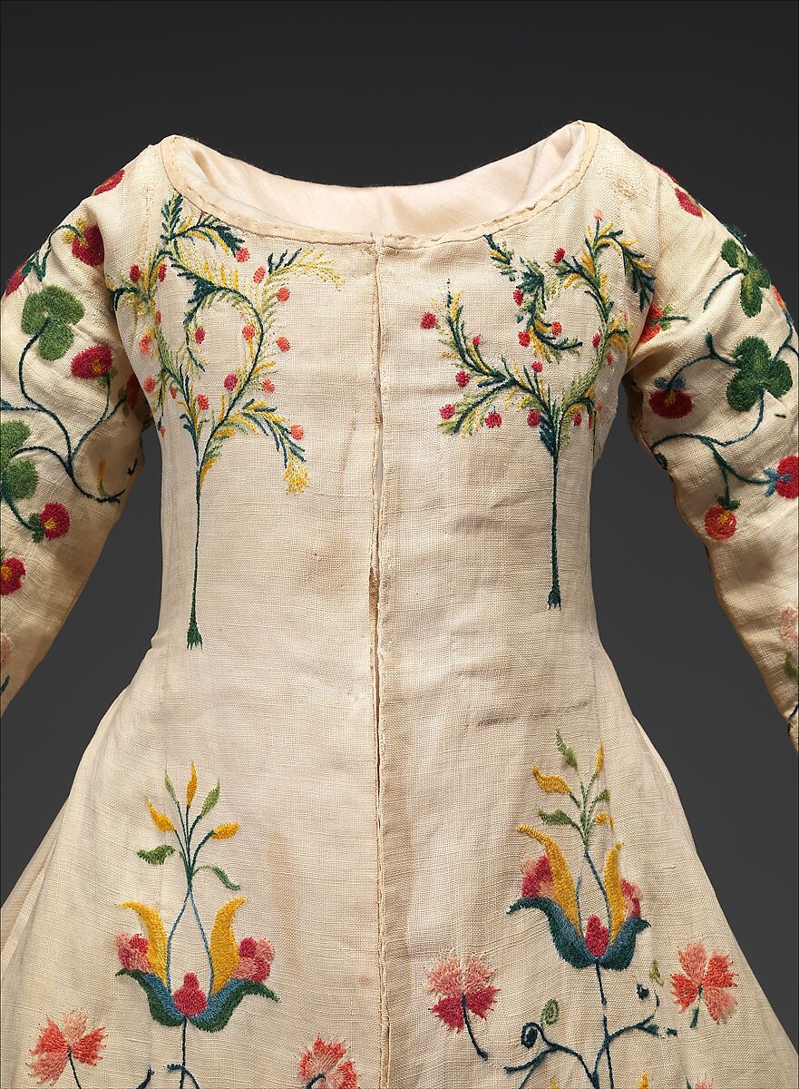 Dress, linen, wool, American