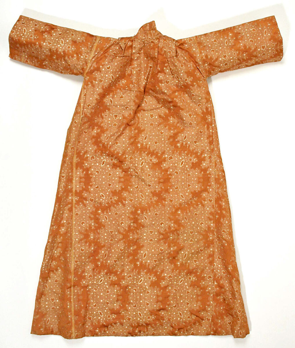 Banyan, silk, metal, British